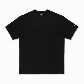 New Era Wordmark Emboss Basketball Tonal Pack Black Oversized Short-Sleeve Shirt Athletic Fit