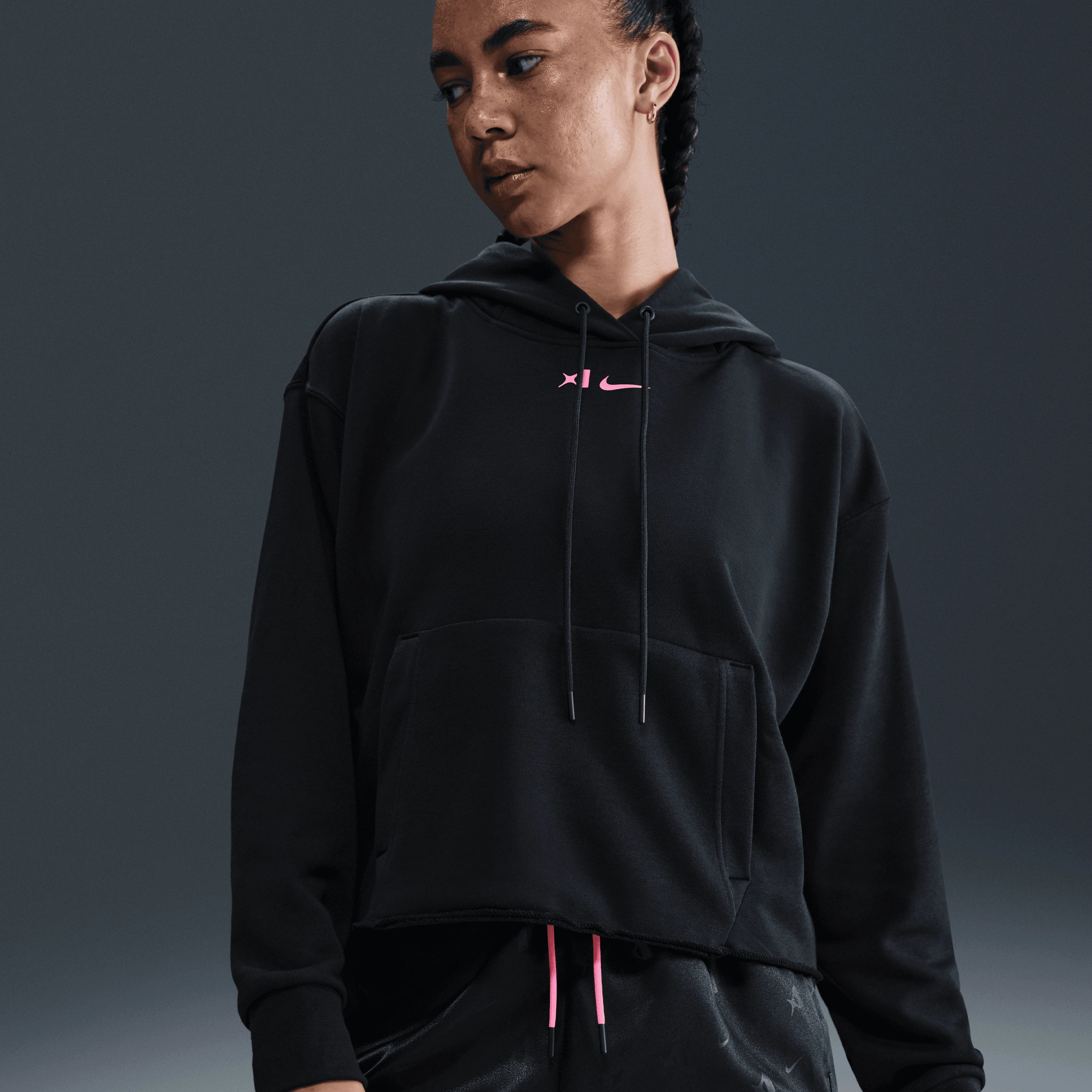 LowProfile Design HighVisibility Trim Nike A'ja Wilson Women's Oversized Cropped Basketball Hoodie