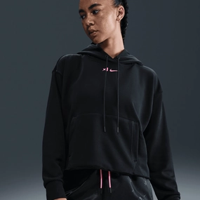 Nike A'ja Wilson Women's Oversized Cropped Basketball Hoodie Daily Commute Wear Collar Stabilization System