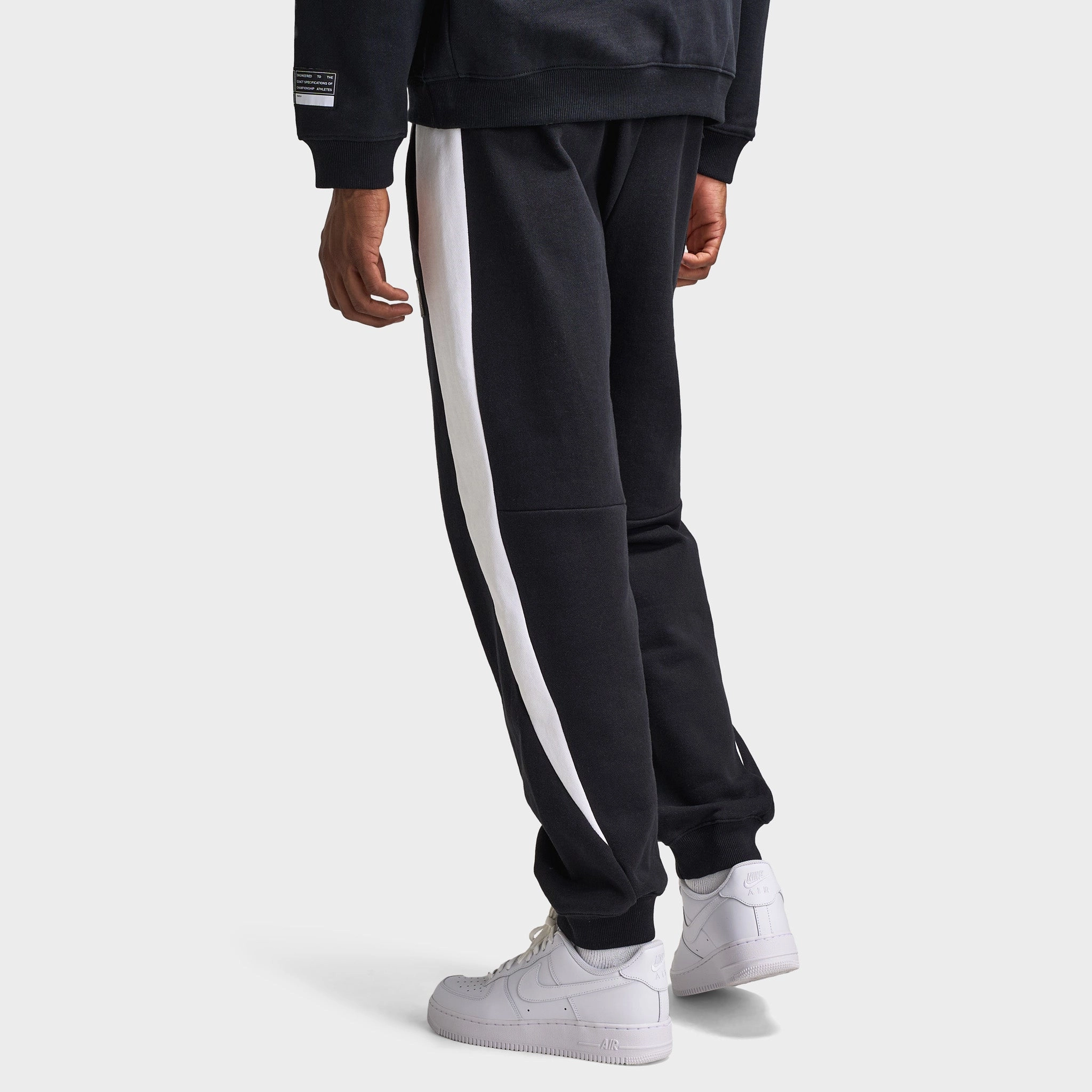 Smooth Fabric Odor Resistant Treatment Nike Air Fleece Joggers Black / White - White