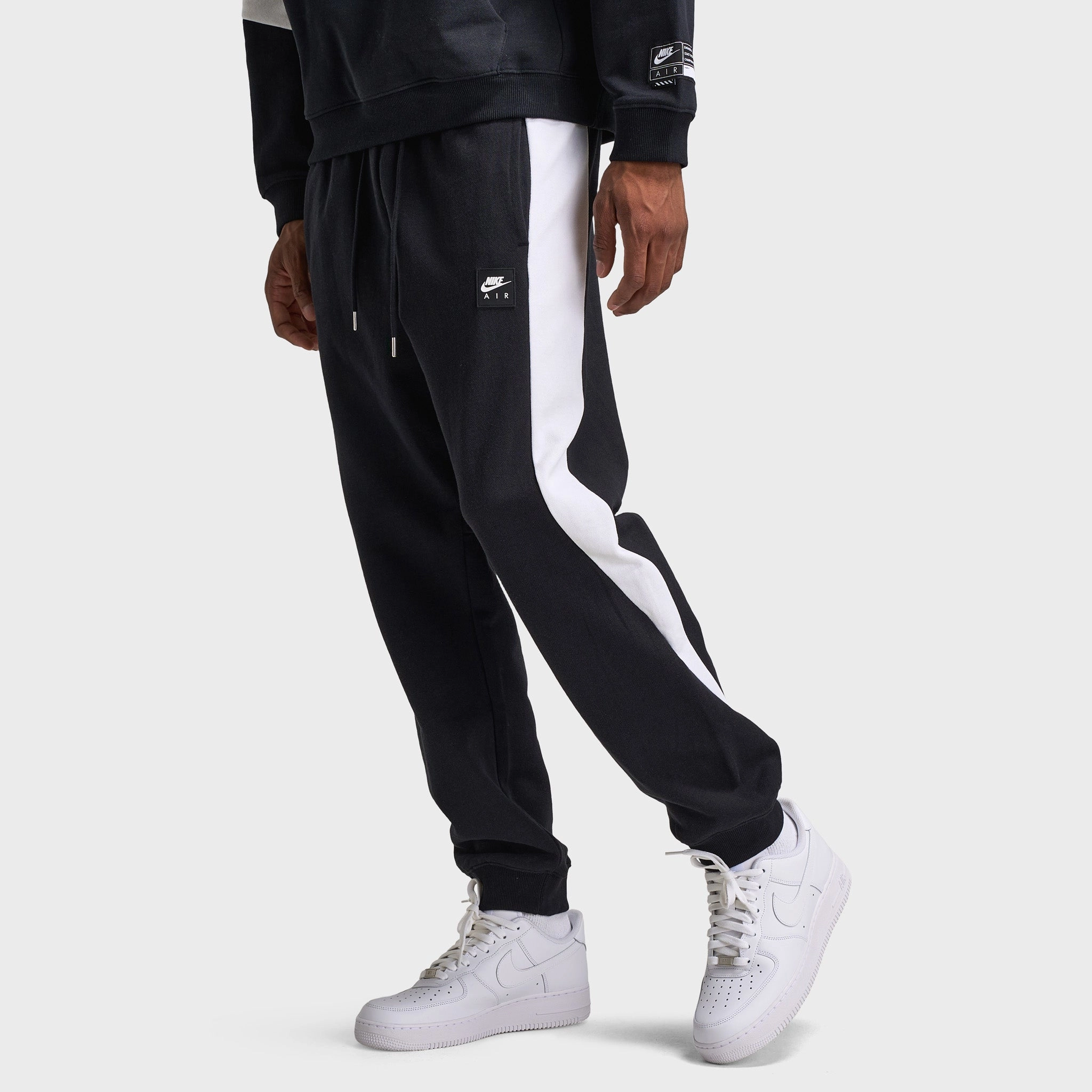 Relaxed Style EcoFriendlyDye Nike Air Fleece Joggers Black / White - White