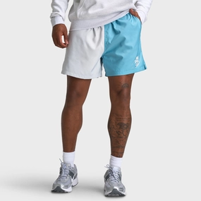 Nike Club 5" Flow Shorts Photon Dust / Denim Turq Anti Pilling Fabric Fun Design