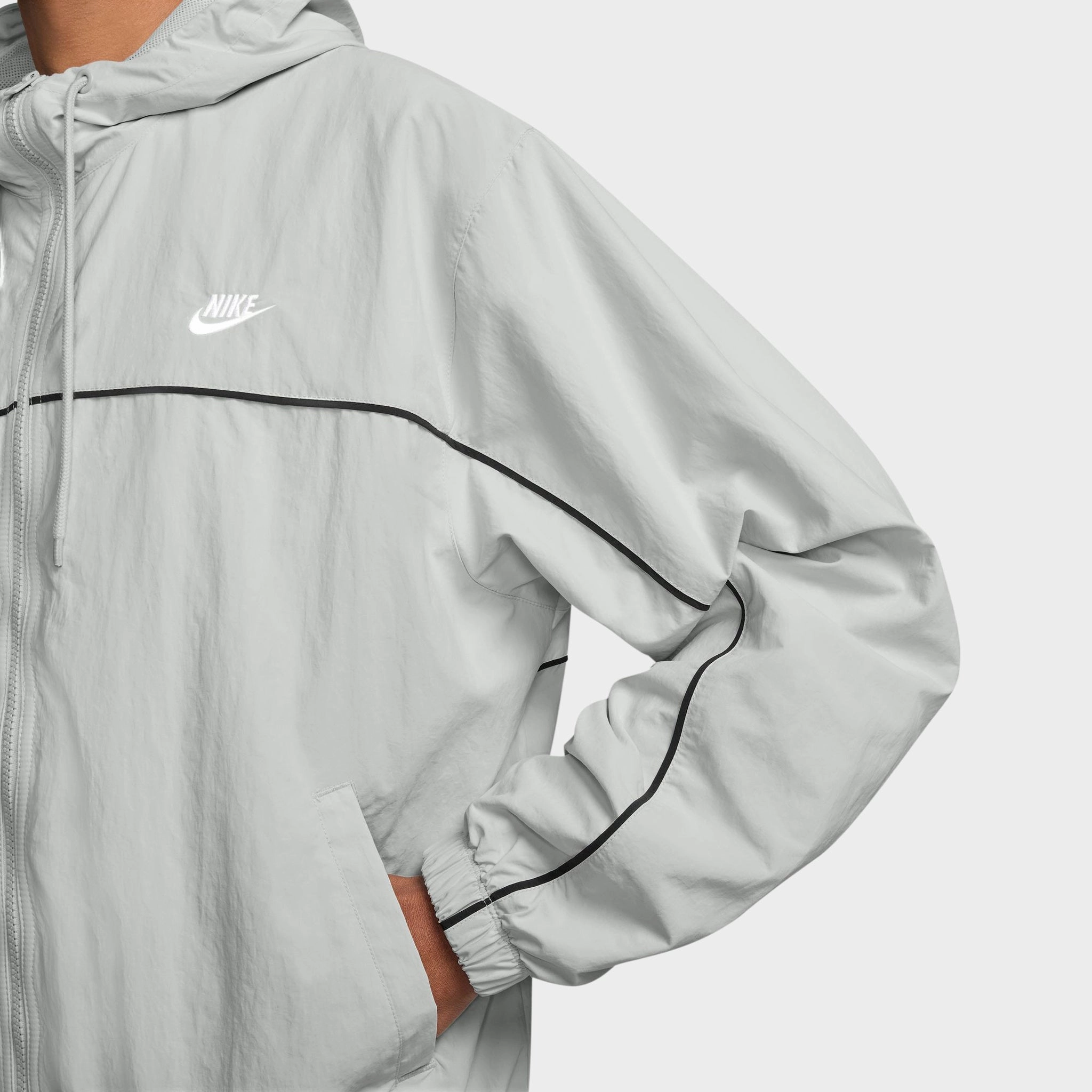 Nike Club Athlete Hooded Jacket Photon Dust / White - White PressureDistributingPads
