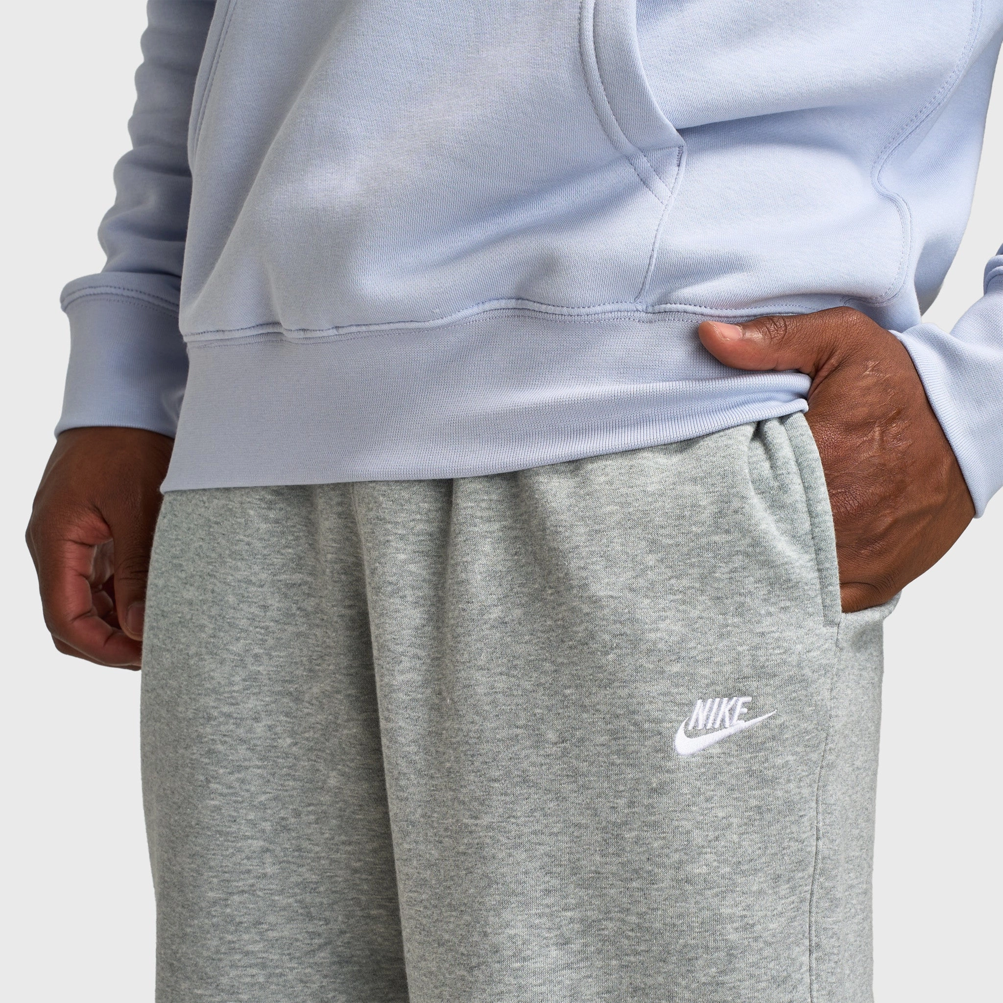 logo venue Nike Club Fleece Bungee Pants / Heather Grey