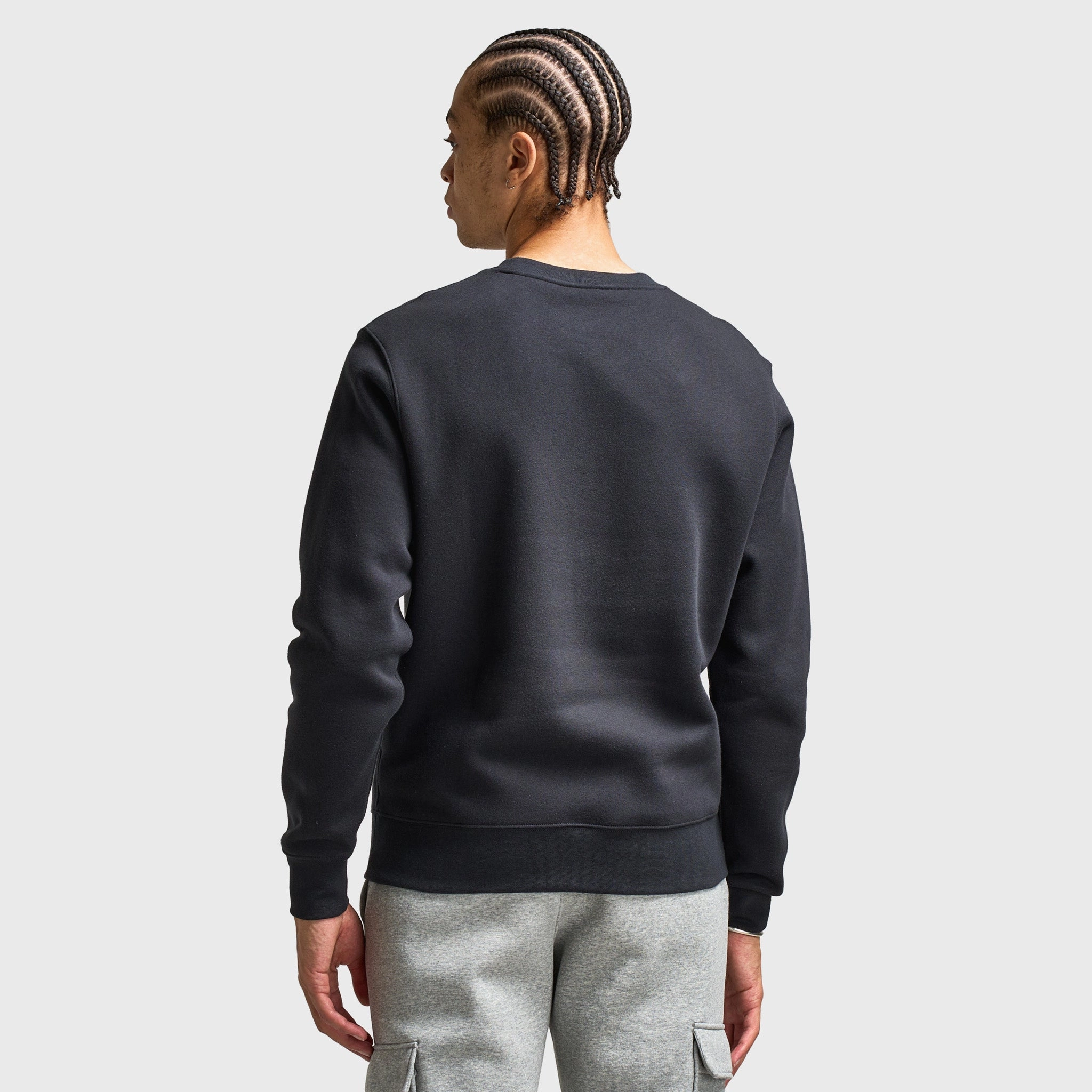 Nike Club Fleece Crew Black / White Water Resistant Coat
