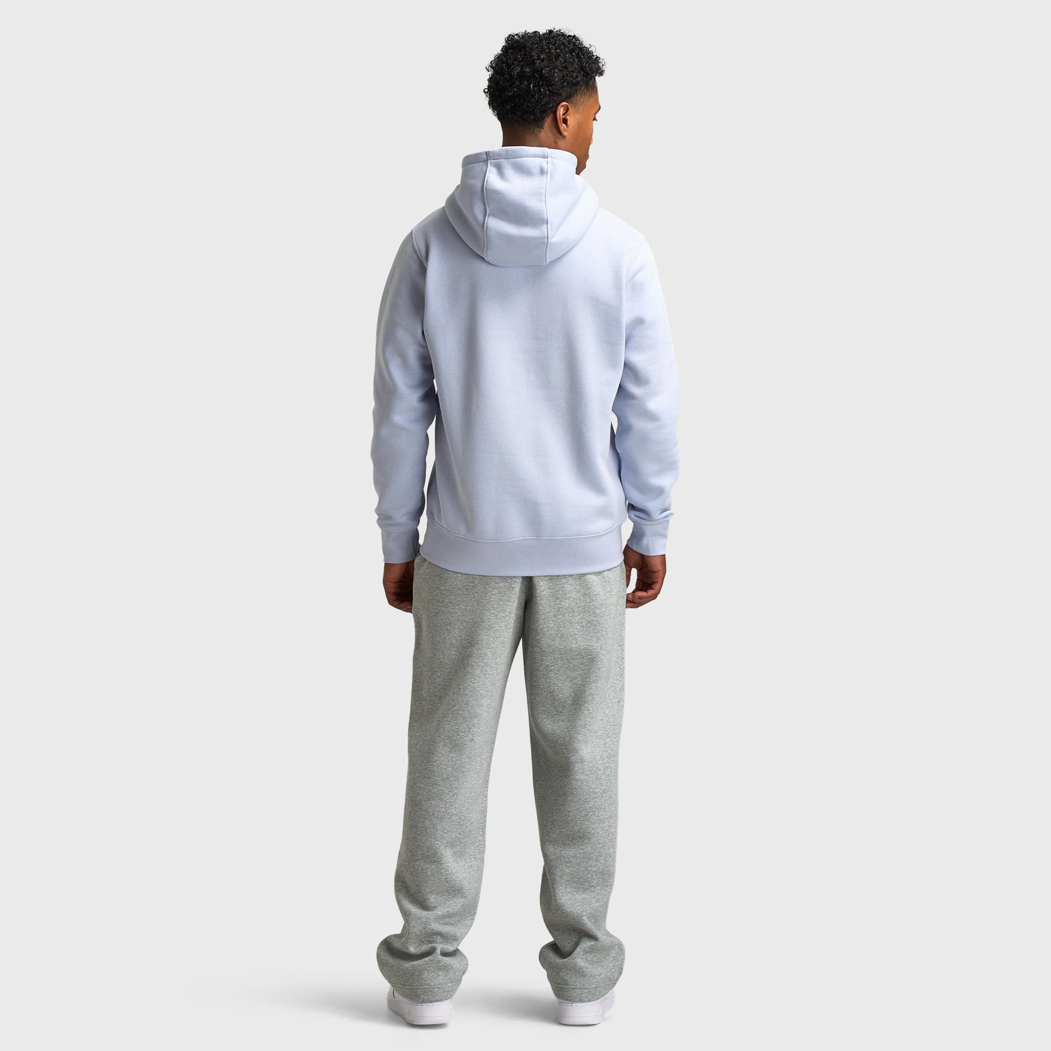 Moisture Wicking Layer Quick Release Buckle Mechanism Nike Club Fleece Pullover Hoodie Ghost / White