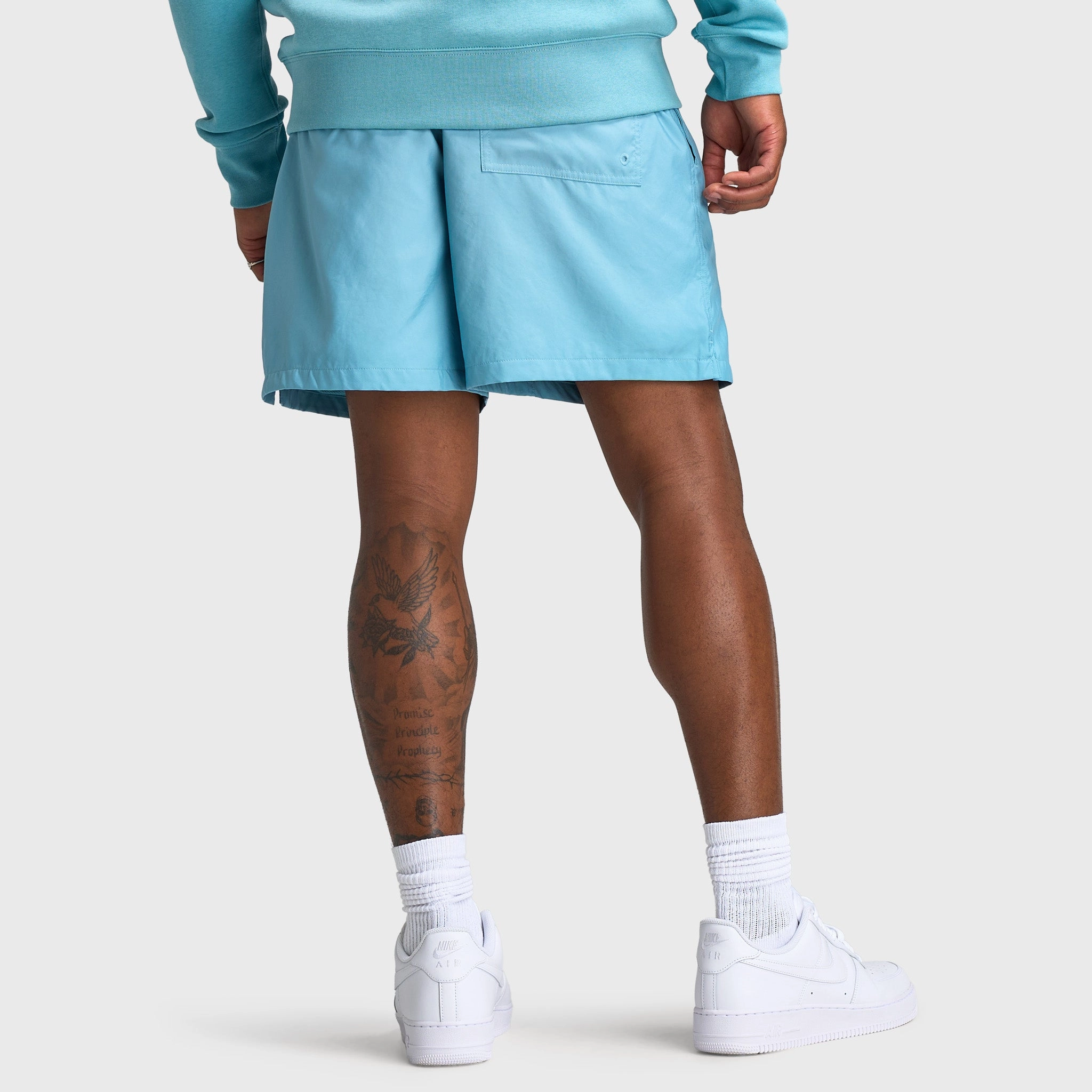 Nike Club Flow Short Denim Turq / White Warm Day Outfit Sporty Design