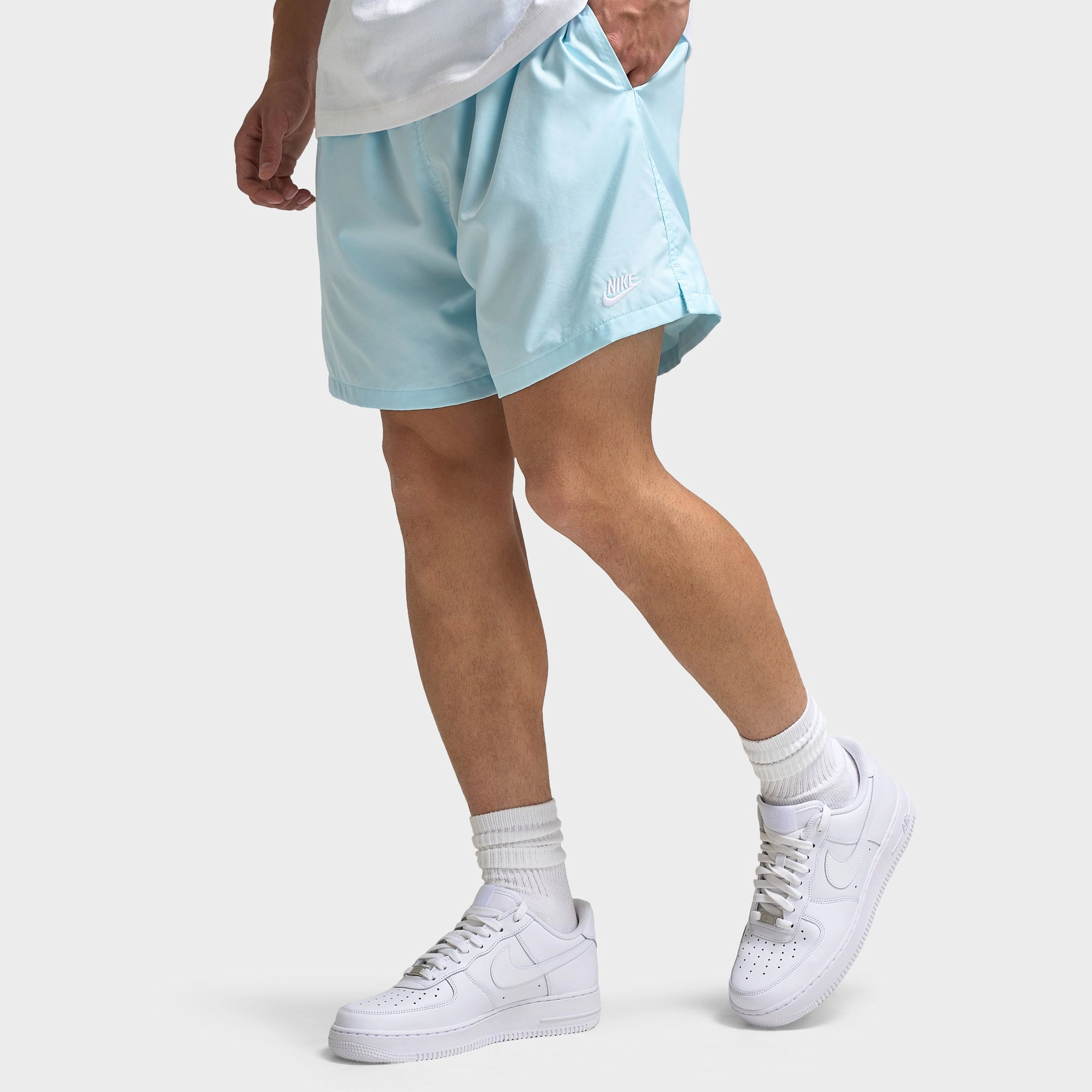 Double Layered Reinforcement barbecue outfit Nike Club Flow Shorts Glacier Blue / White