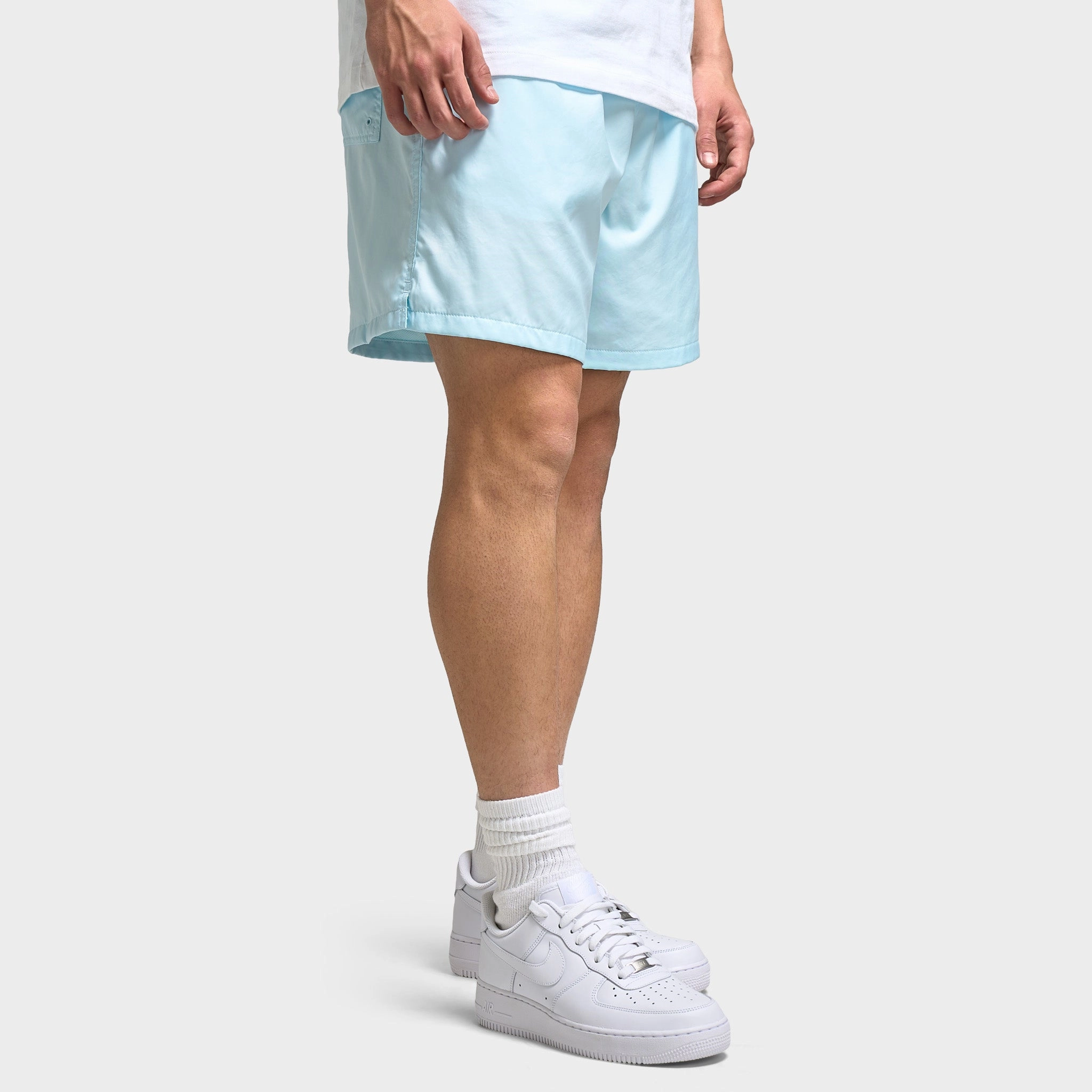 Nike Club Flow Shorts Glacier Blue / White Compression Support Layer