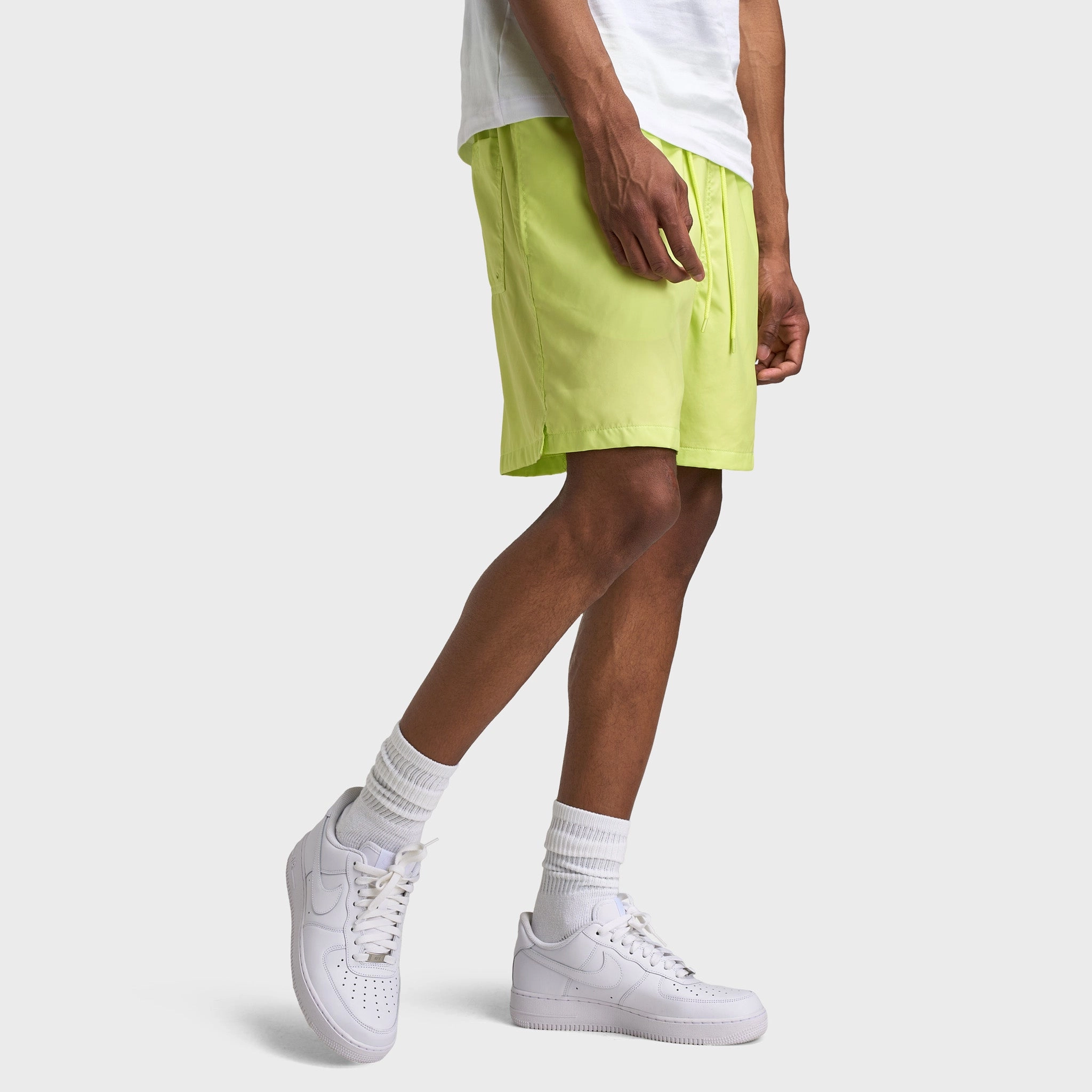 Nike Club Flow Shorts Light Lemon Twist / White Colorfast Treatment Organic Cotton