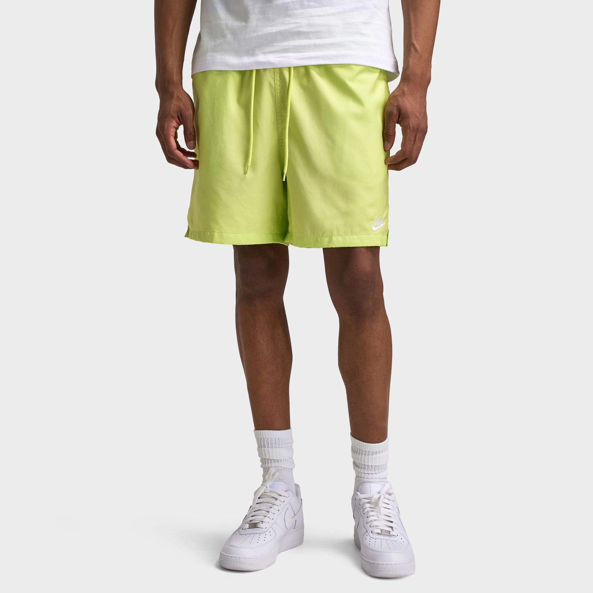 Travel Clothing Nike Club Flow Shorts Light Lemon Twist / White