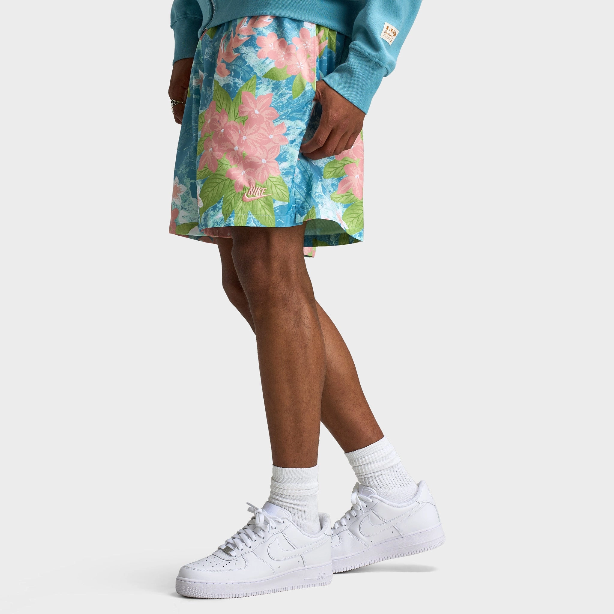 Seamless Edge Design Nike Club Flow Shorts Sweet Mint Foam / Denim Turq - Mint Foam