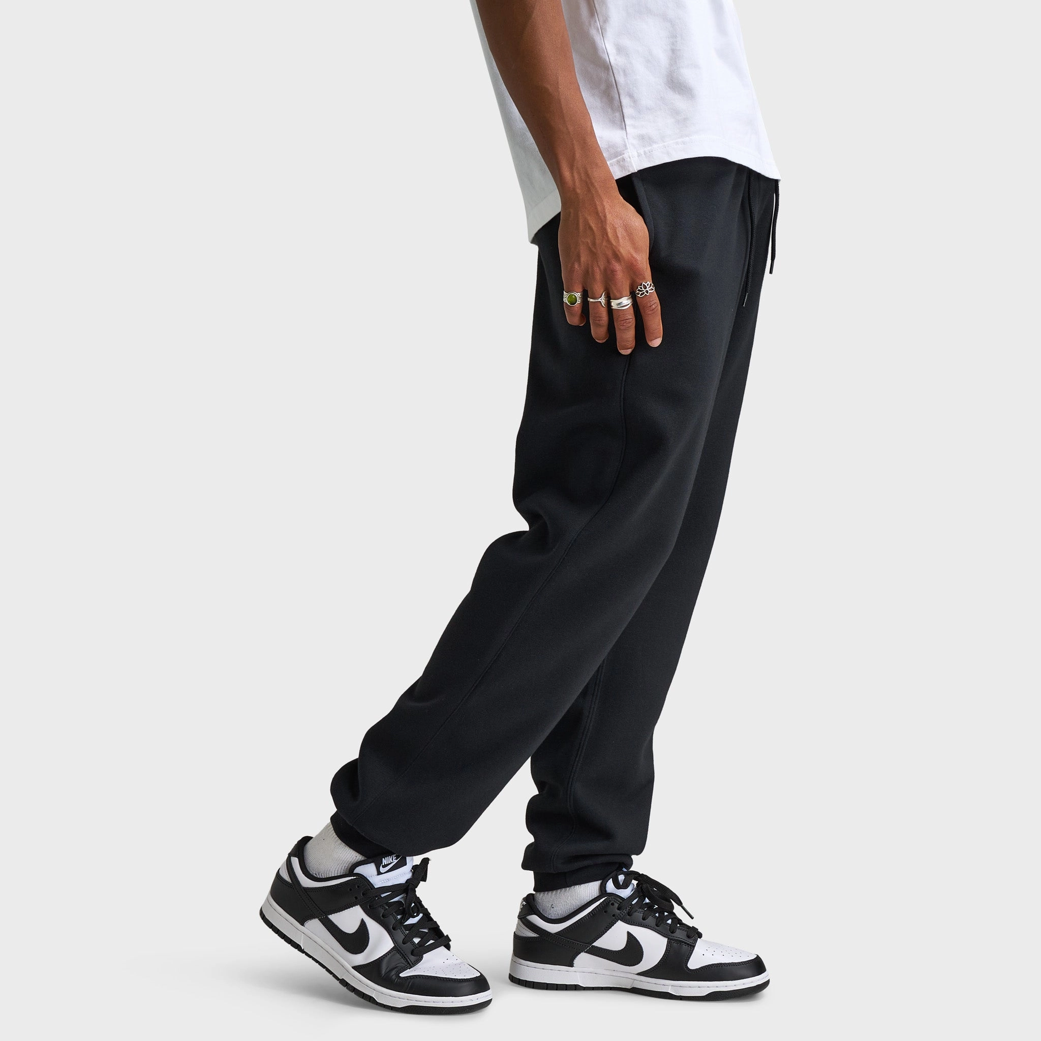 Nike Club Joggers Black / Black - White Sweat Resistant Coating