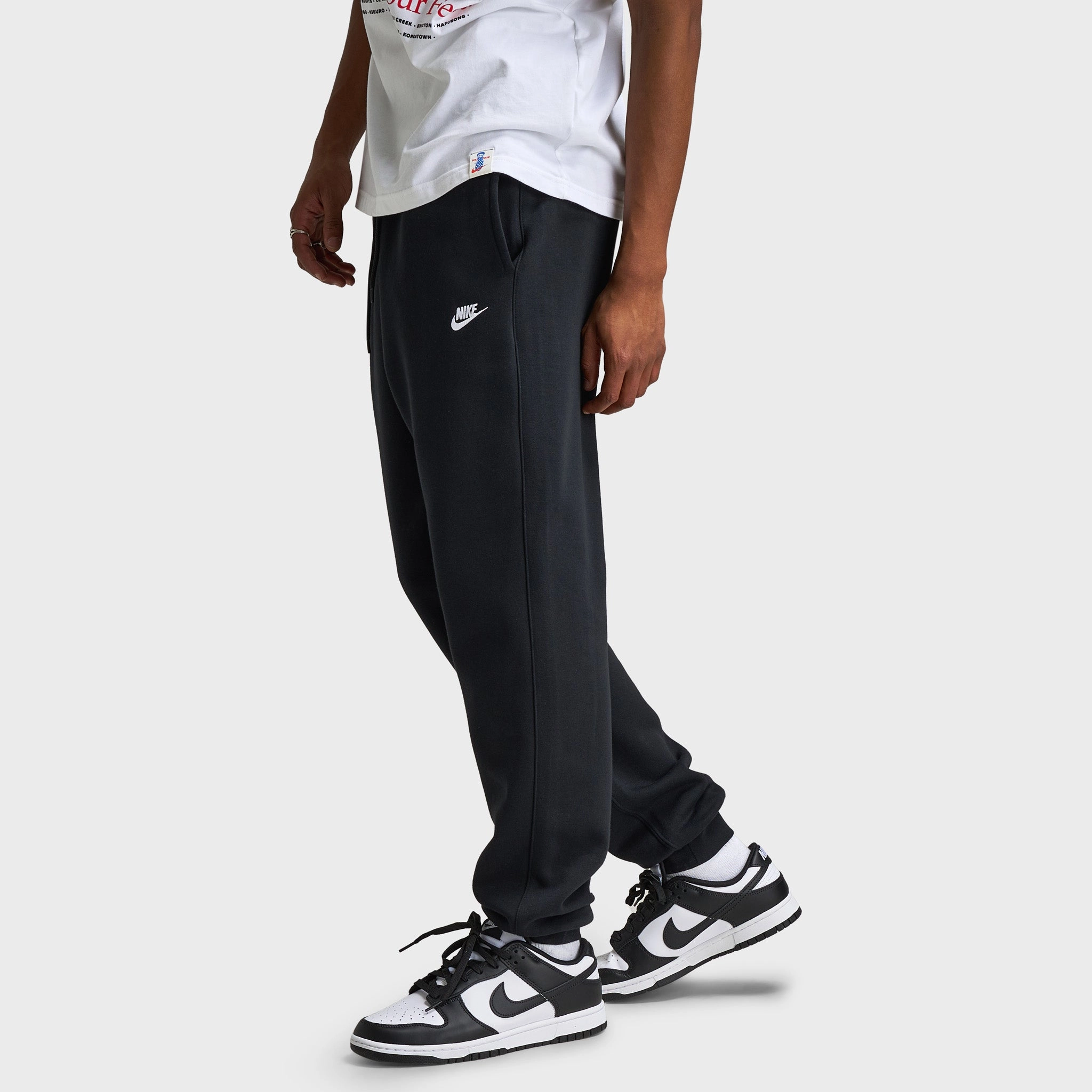Customizable Options Nike Club Joggers Black / Black - White