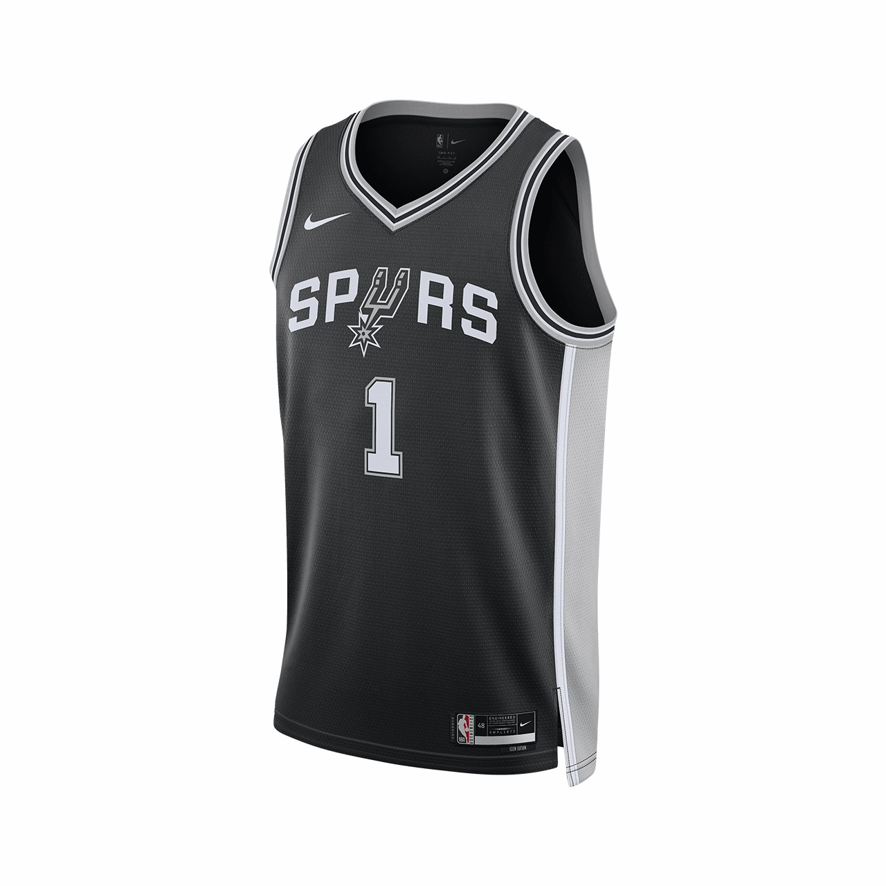 rural scene Layered Neckline Design Nike Dri-FIT NBA Icon Edition Swingman Jersey - Victor Wembanyama San Antonio Spurs