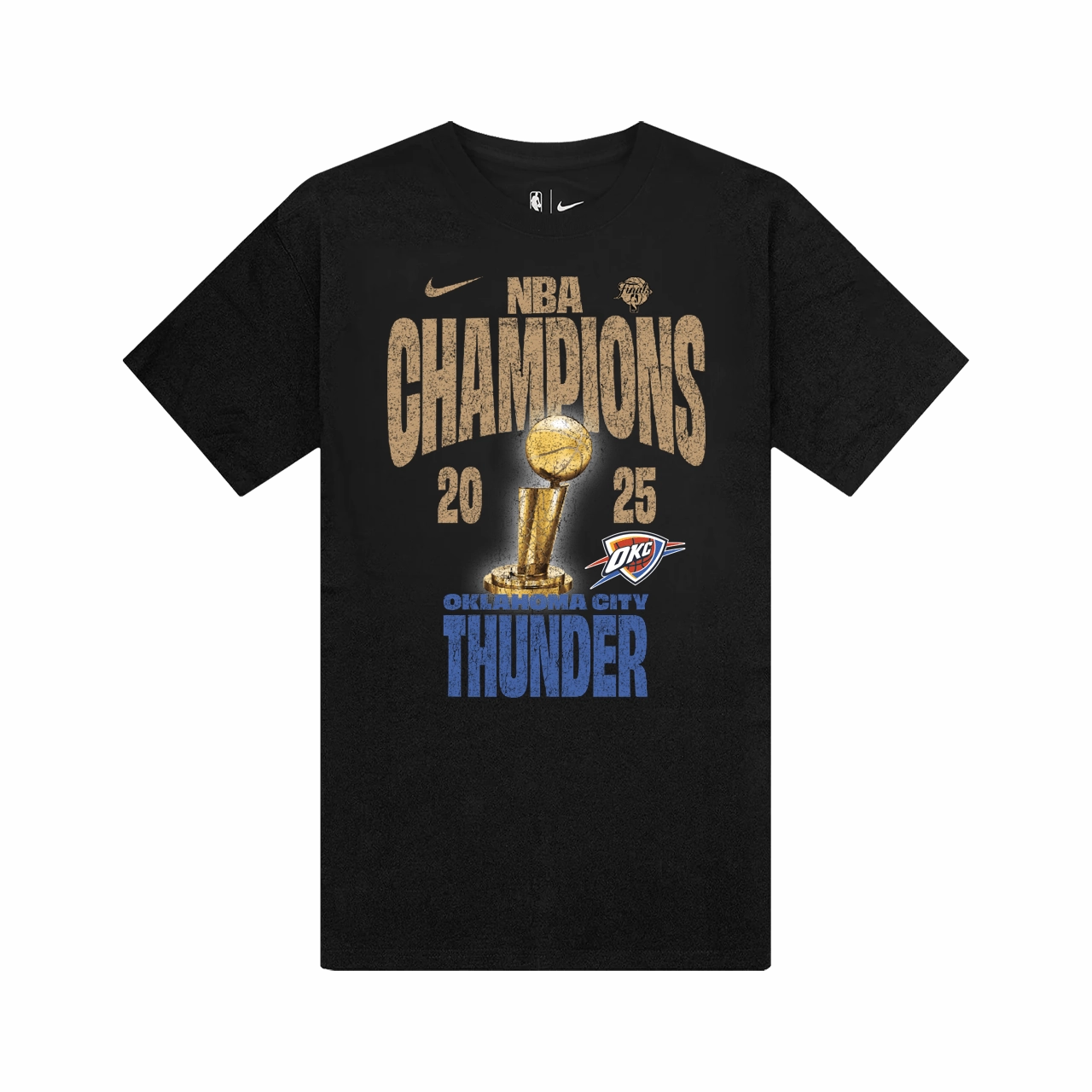 Nike Dry 2025 NBA Champions Oklahoma City Thunder Confetti Celebration Tee Outdoor Smart
