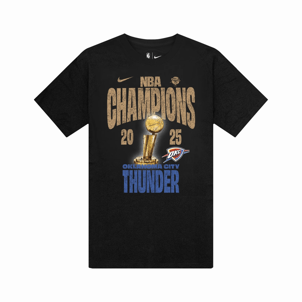 Nike Dry 2025 NBA Champions Oklahoma City Thunder Confetti Celebration Tee Seasonal Outfit Sporty Fashion