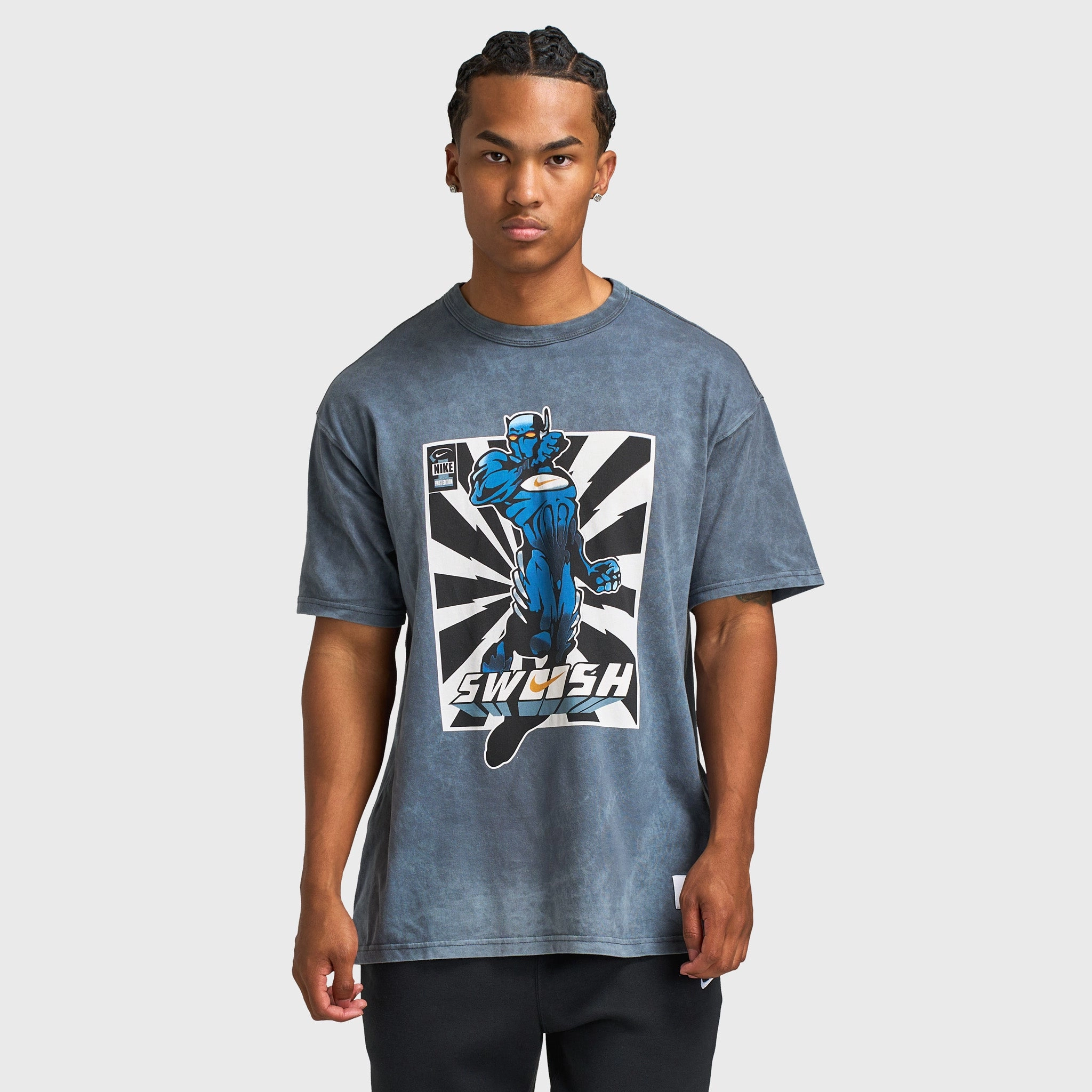 Nike Max90 Fitness T-Shirt / Anthracite Snag Resistant Texture mesh panels