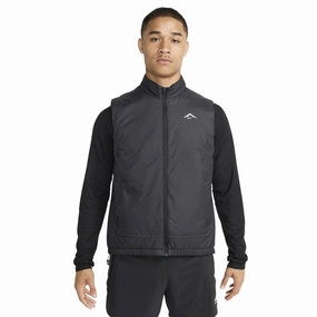 Nike Men's PrimaLoft Therma-FIT Trail Running Gilet Black / Summit White EcoFriendly Dye Bold Step