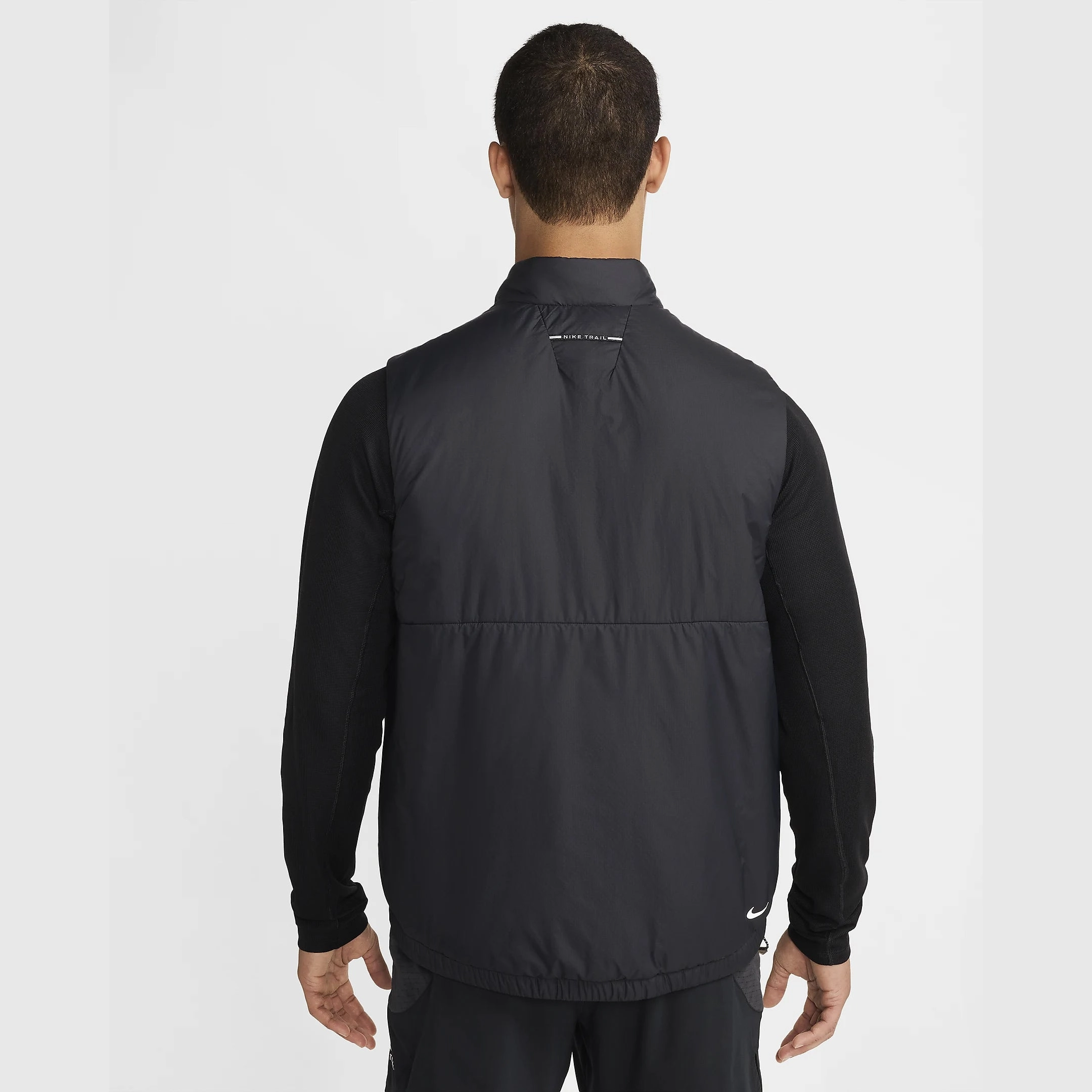 Nike Men's PrimaLoft Therma-FIT Trail Running Gilet Black / Summit White Champion Glow