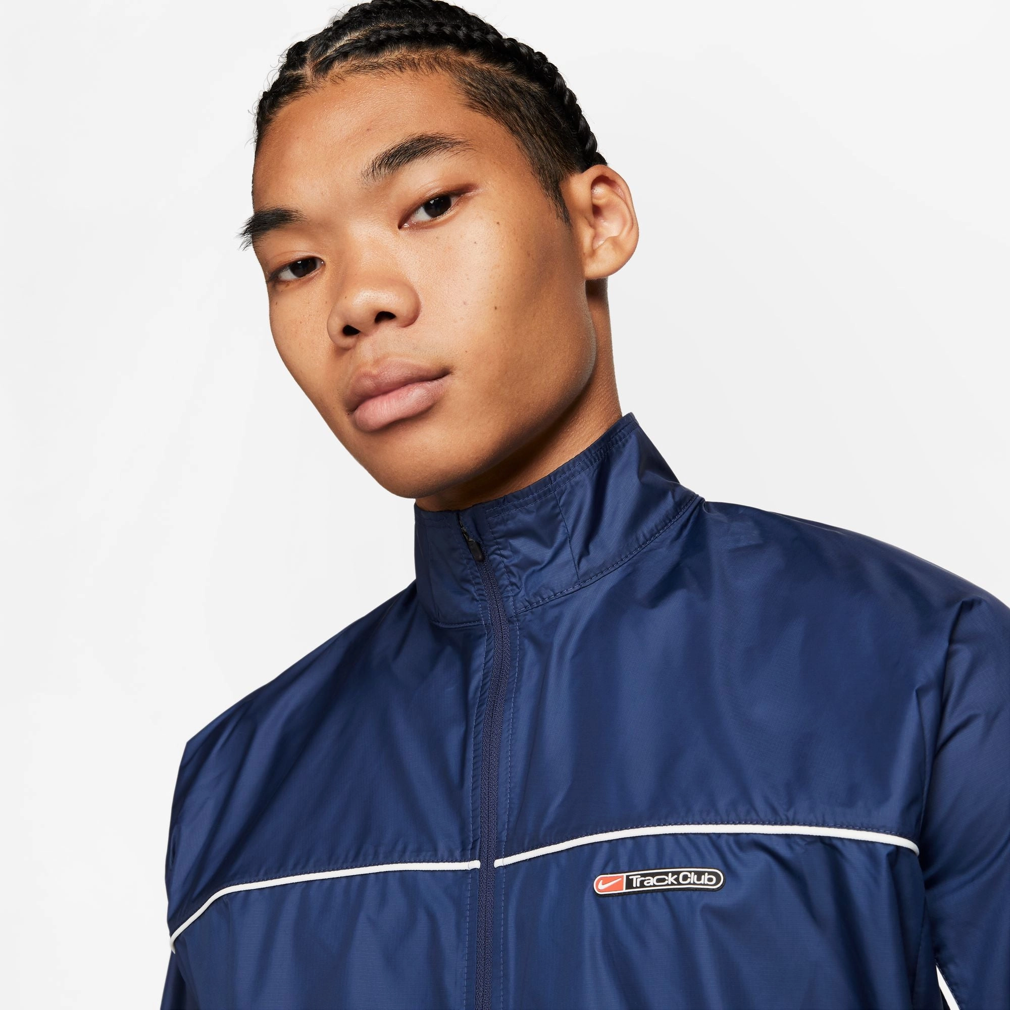 Nike Men's Storm-FIT Track Club Jacket Midnight Navy / Summit White MoistureControl Fabric