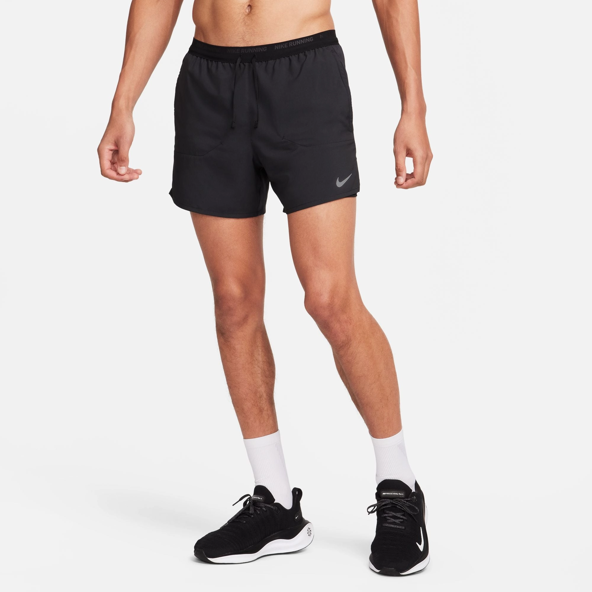 Adjustable Drawstrings Ultra Violet Color Retention Nike Men's Stride Dri-FIT 5" 2-in-1 Running Shorts