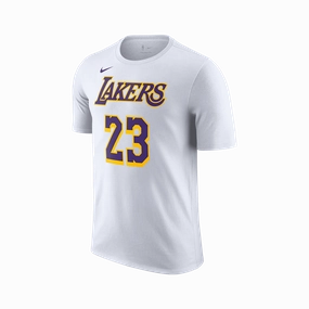 Nike NBA LeBron James Los Angeles Lakers Association Edition Player Tee Layered Collar