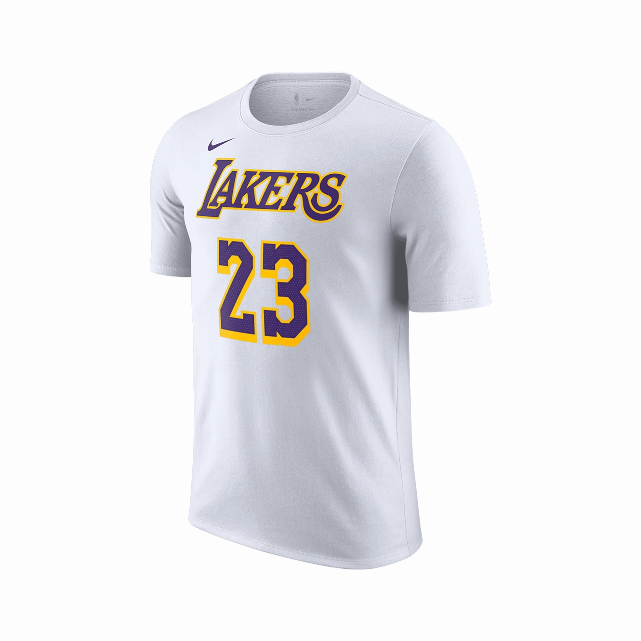 Nike NBA LeBron James Los Angeles Lakers Association Edition Player Tee Layered Collar