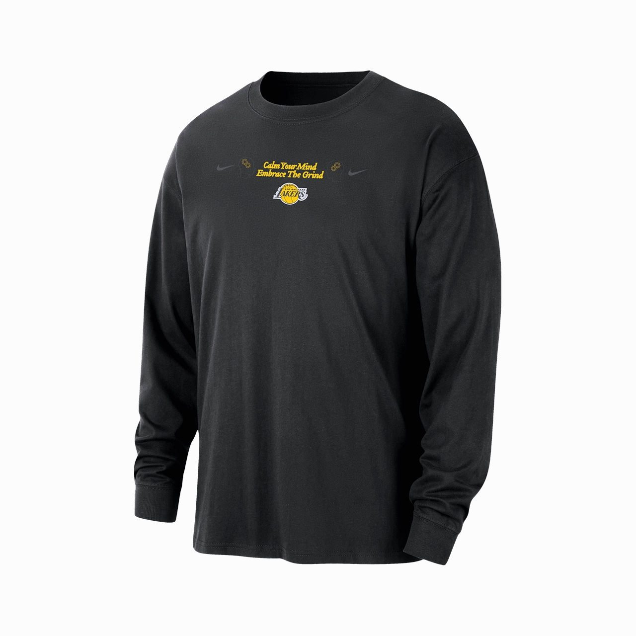 Chic Wearable Nike NBA Los Angeles Lakers Courtside Men's Max90 Long-Sleeve T-Shirt