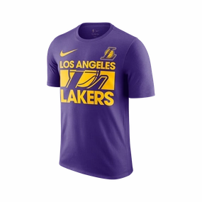 Nike NBA Los Angeles Lakers Courtside Men's T-Shirt Lightweight Feel Unisex