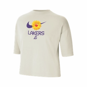 Formal Wear RecycledPolyesterBlend Nike NBA Los Angeles Lakers Courtside Women's Boxy T-Shirt