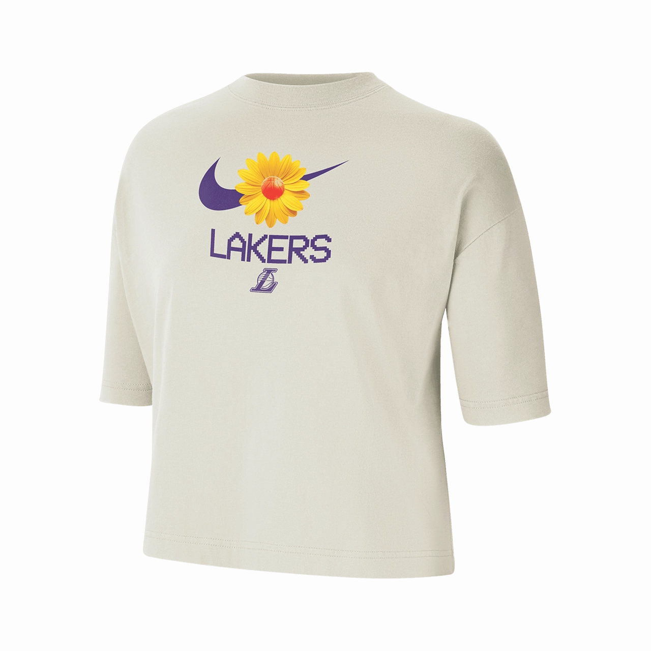 Formal Wear RecycledPolyesterBlend Nike NBA Los Angeles Lakers Courtside Women's Boxy T-Shirt