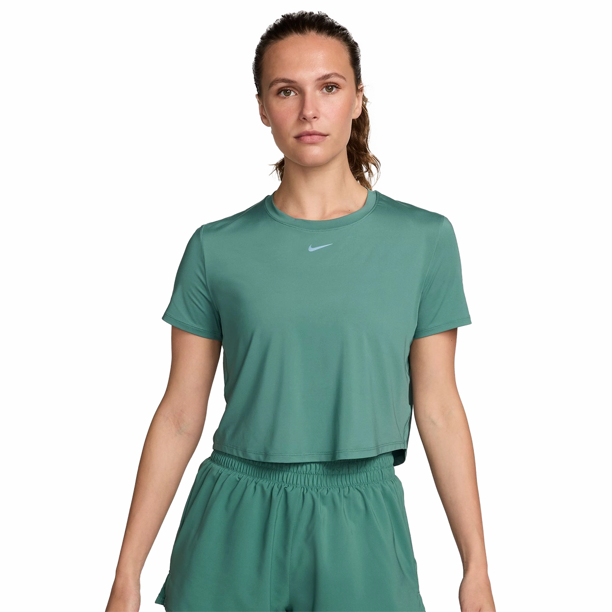 Nike One Classic Dri Fit Crop Shortsleeve Elastic Edge Binding