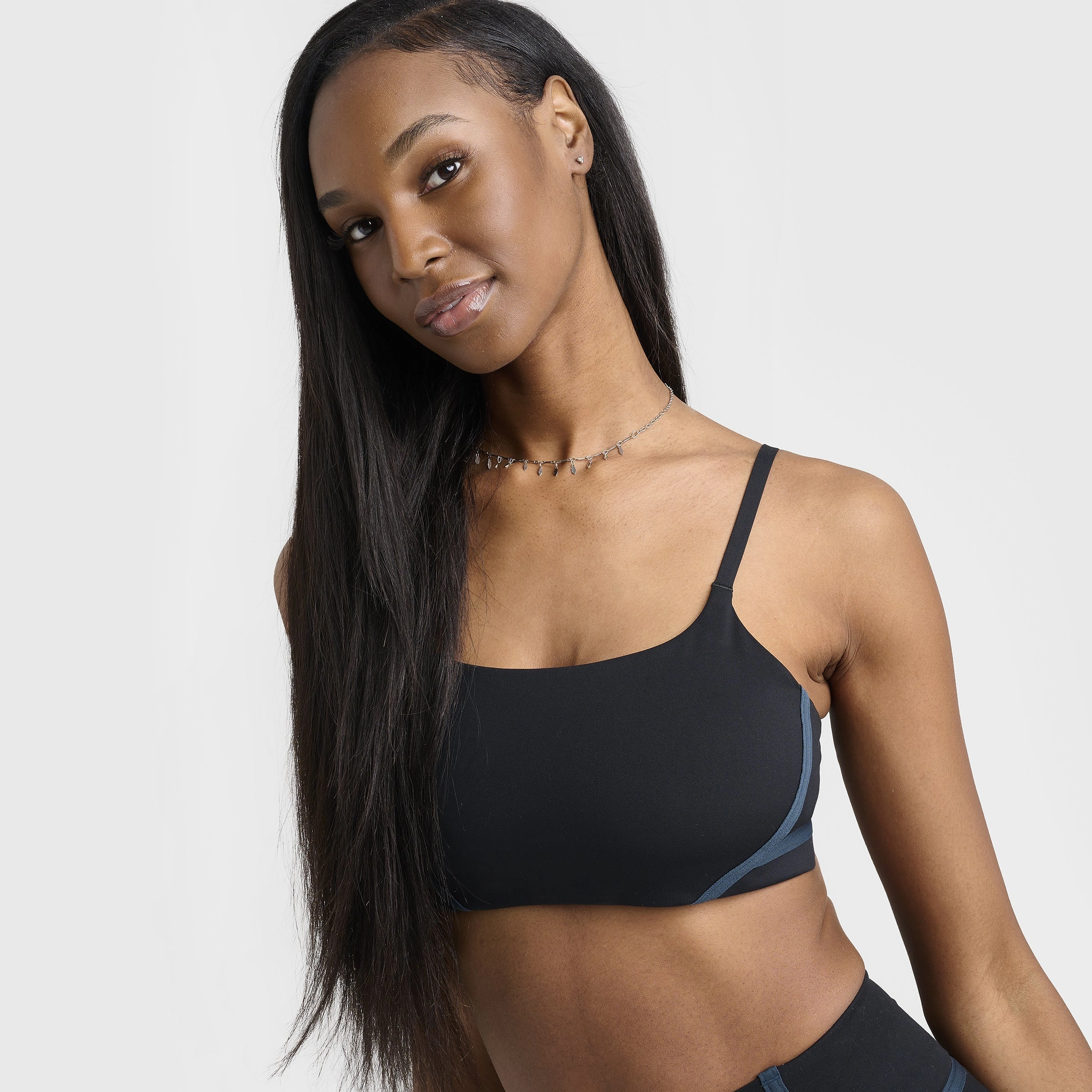 Nike One Women's Convertible Light-Support Sports Bra Black / Black - Armory Navy Tech Edge