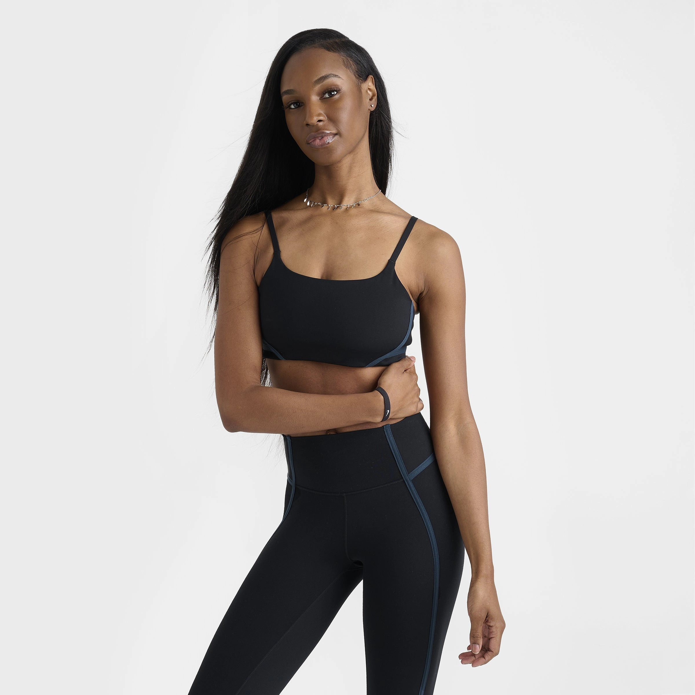 OekoTexCertified Easy Go Nike One Women's Convertible Light-Support Sports Bra Black / Black - Armory Navy