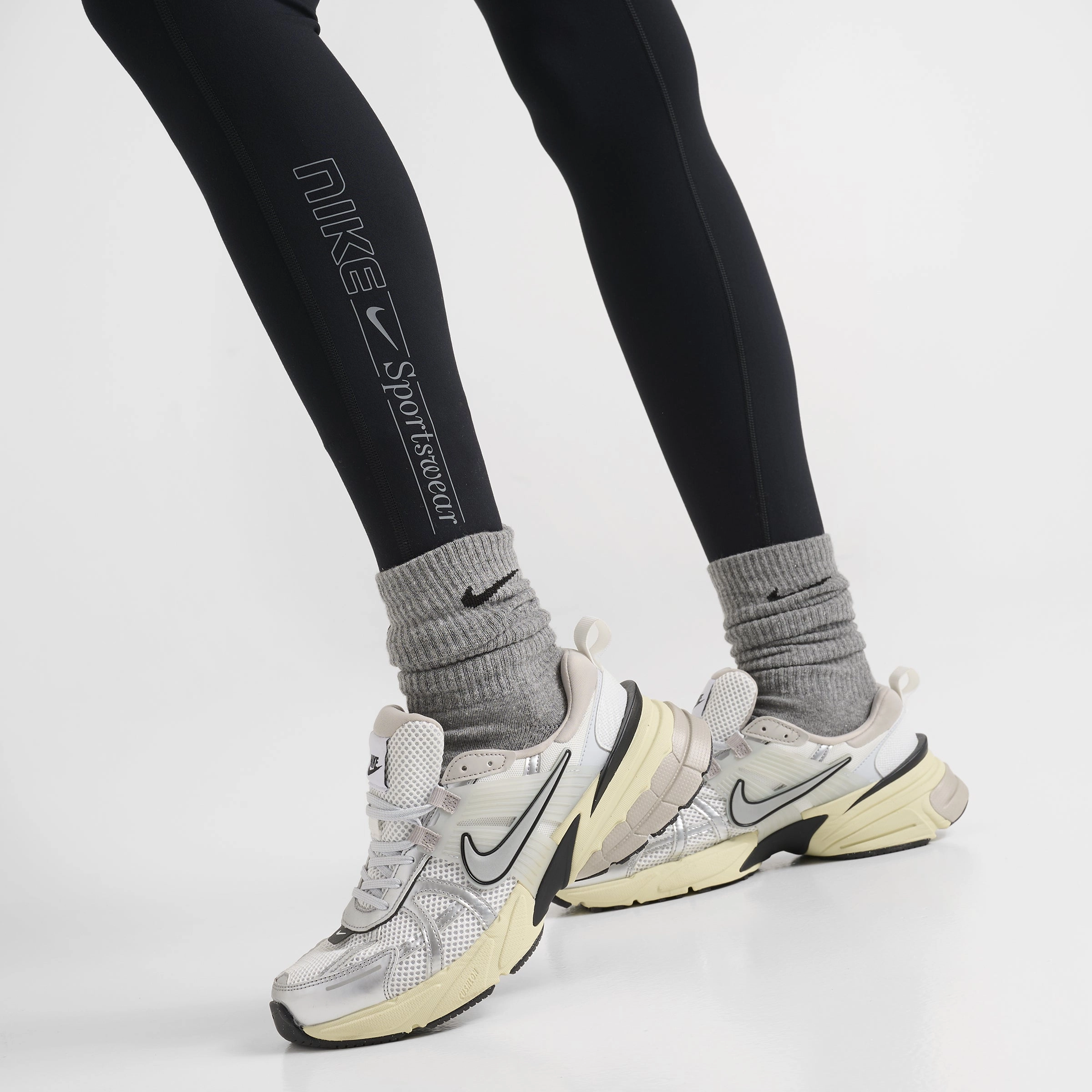 Nike One Women's Dri-FIT High Rise Crop Leggings / Black Tribal Soul AdjustableHemline