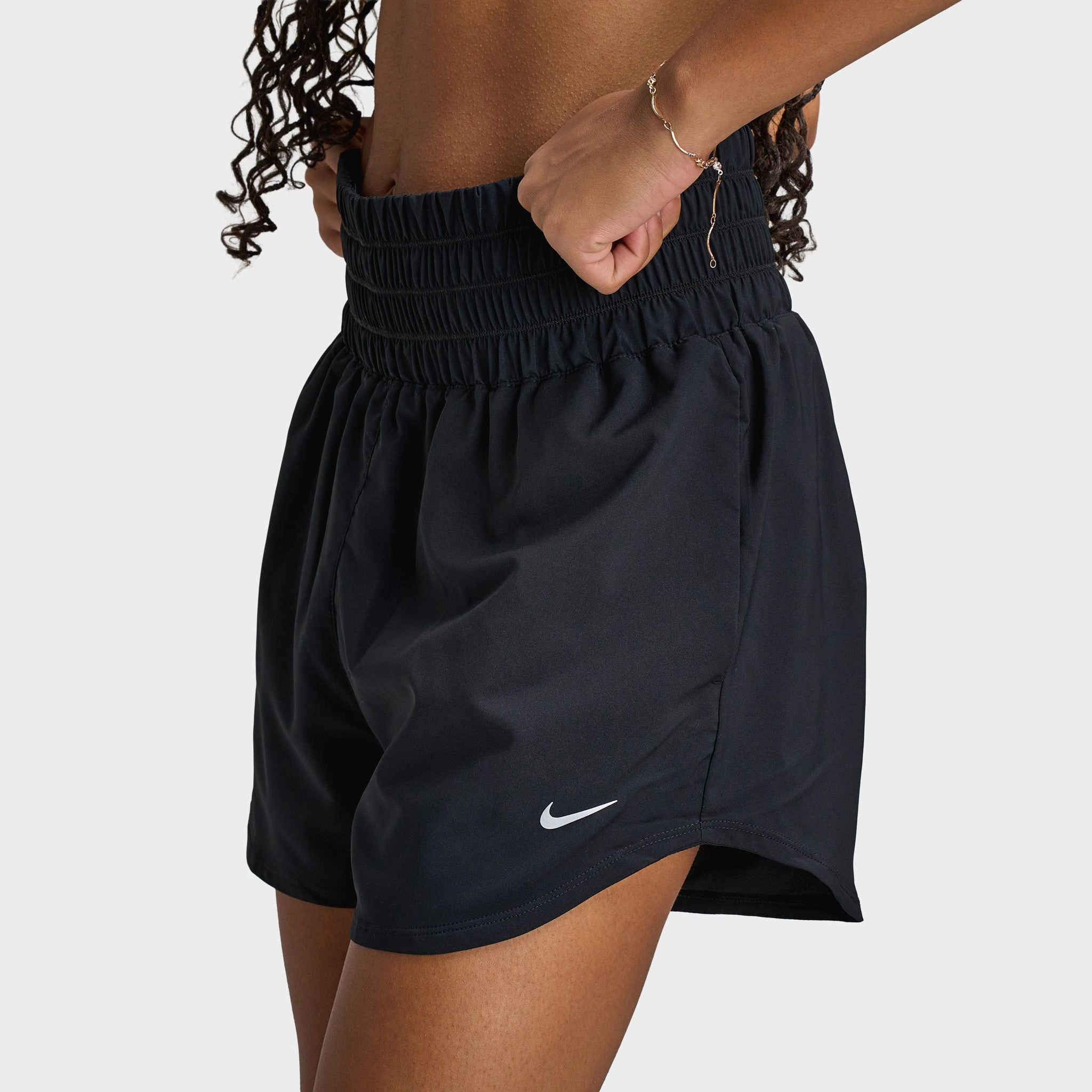 Nike One Women's Dri-FIT Ultra High-Waisted 3" Brief-Lined Shorts / Black high waisted