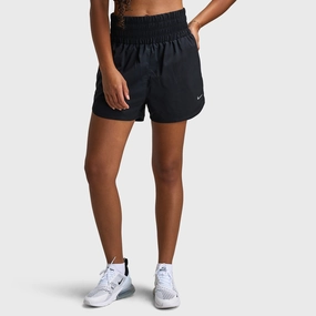 Jogging Ready Breathable fabric Nike One Women's Dri-FIT Ultra High-Waisted 3" Brief-Lined Shorts / Black
