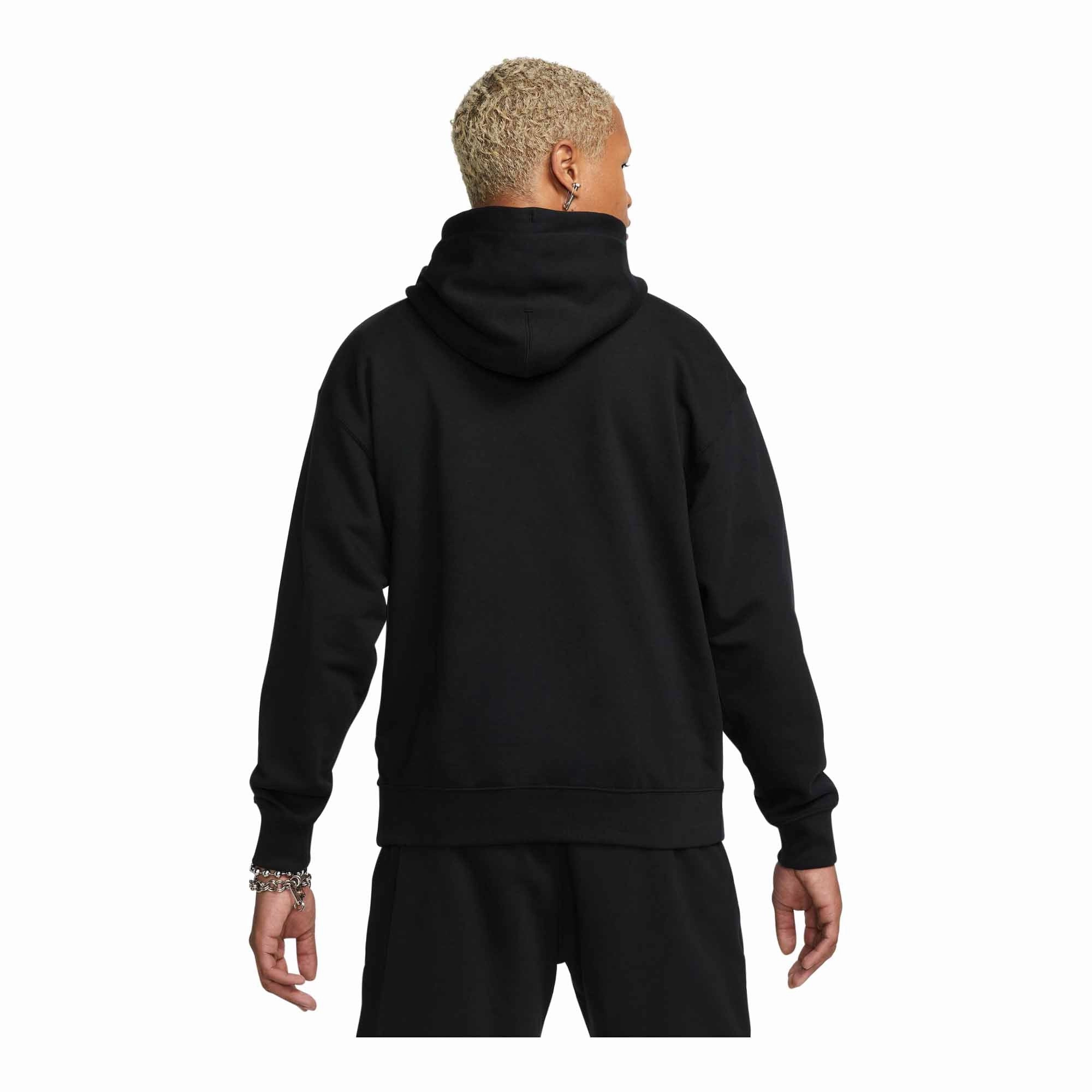 Nike Solo Swoosh Men's French Terry Pullover Hoodie NonRestrictive Design AdjustableWaist