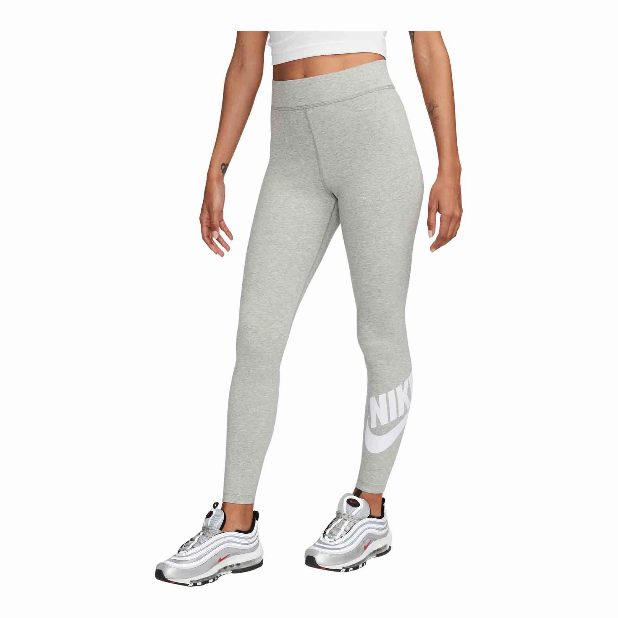 Nike Sportswear Classics Women's High-Waisted Graphic Grey Leggings Design Glow Photo Glam