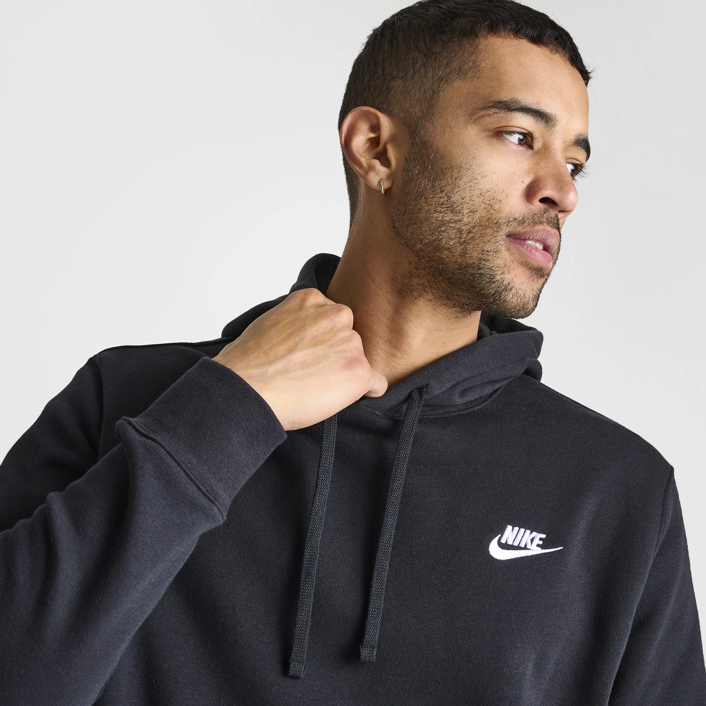 Functional Nike Sportswear Club Fleece Pullover Hoodie / Black