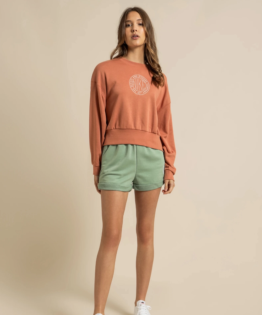 ZeroWasteProduction FlatlockSeaming Nike Sportswear Femme Crew Jumper (Terra Blush)