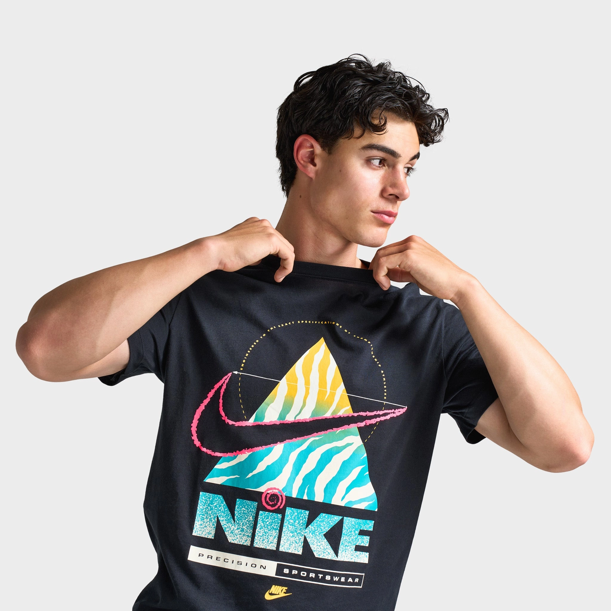 Nike Sportswear OC Brandriff Graphic T-Shirt / Black Soft Smooth Odor Control Nanotechnology