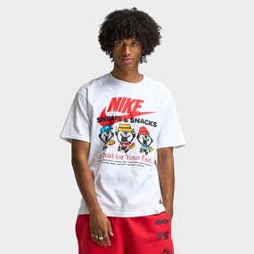 Stretch Fit Lightweight Material Nike Sportswear Sole Food Graphic T-Shirt / White