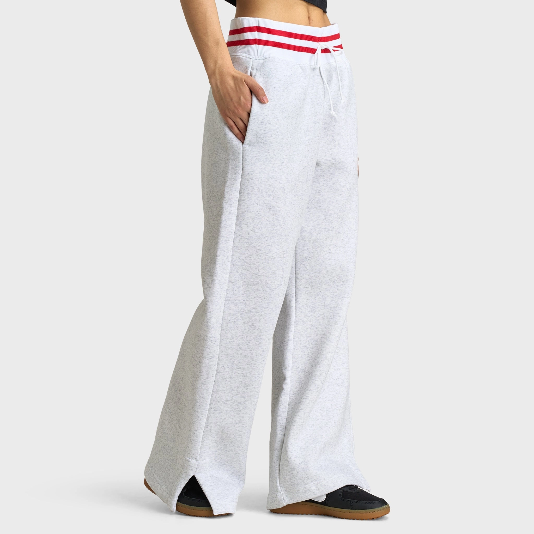 Nike Sportswear Women's High-Waisted Graphic Wide-Leg Pants / Birch Heather Energy Ease