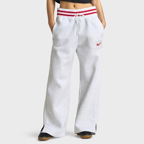 Nike Sportswear Women's High-Waisted Graphic Wide-Leg Pants / Birch Heather Flexible Hemline Stone Glow