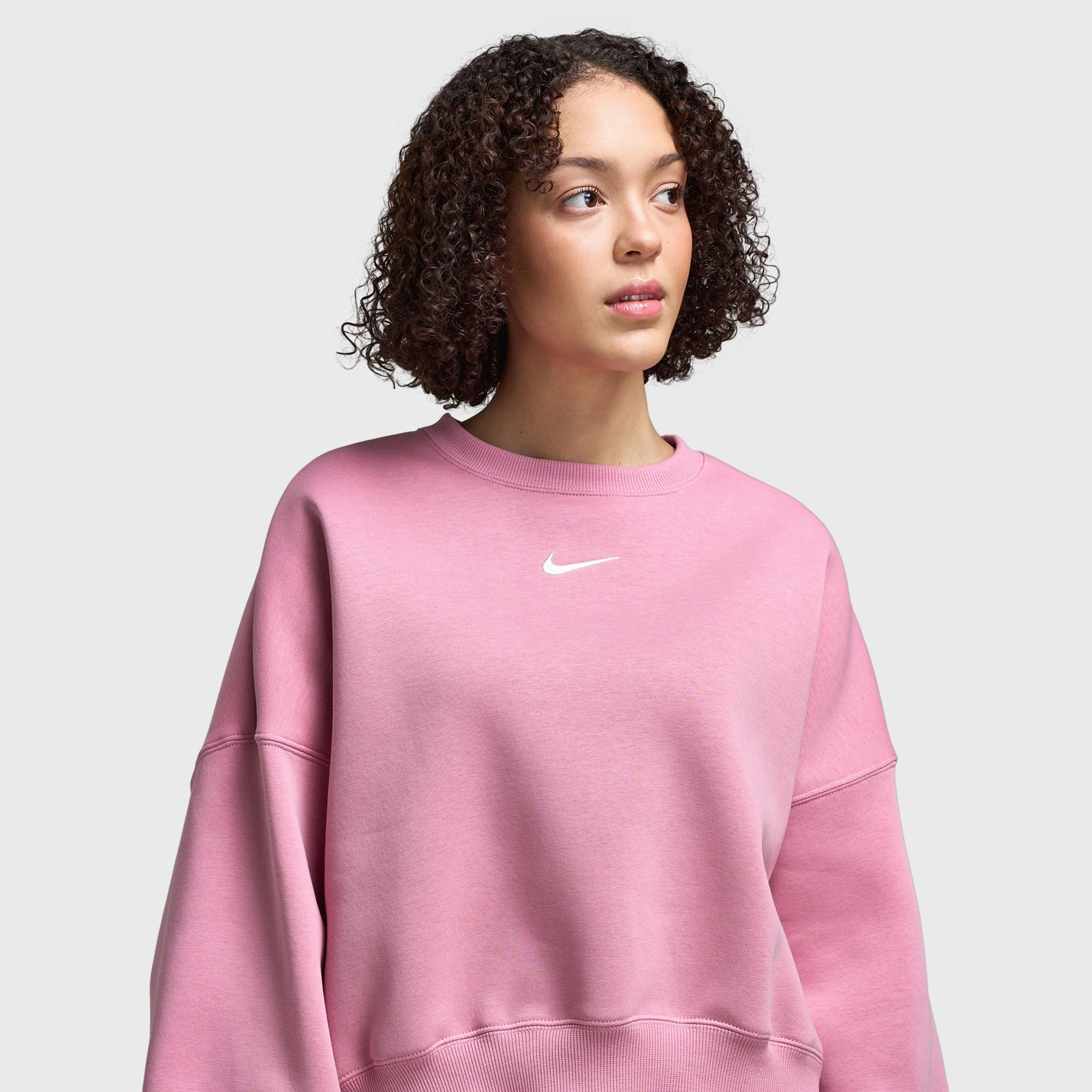 City Look AntiPilling Finish Nike Sportswear Women's Over-Oversized Crewneck Sweatshirt Elemental Pink / Sail