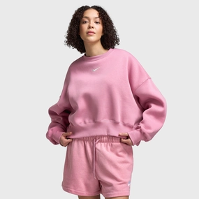Nike Sportswear Women's Over-Oversized Crewneck Sweatshirt Elemental Pink / Sail Lightweight Insulation Technology Odor Resistant Lining