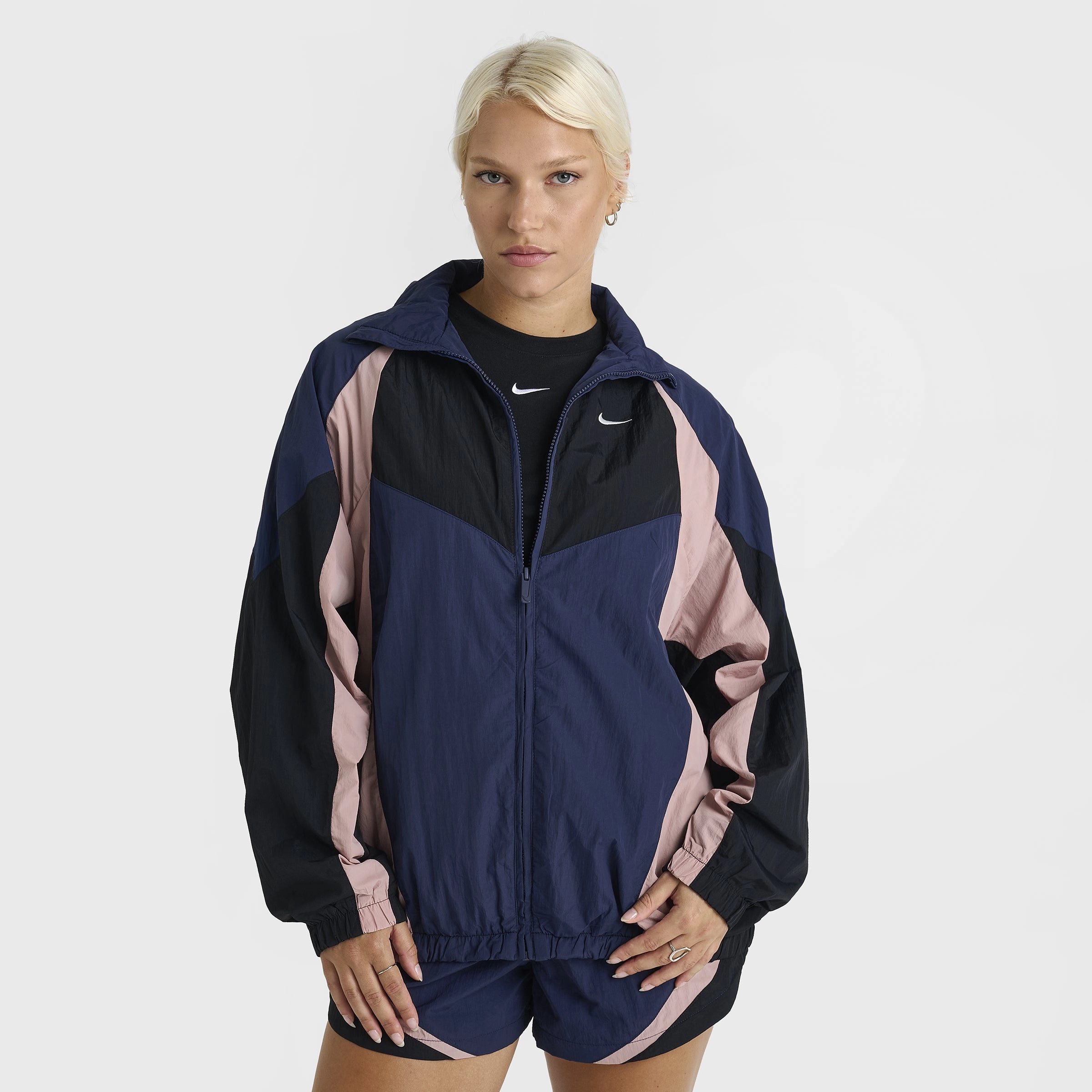 Nike Sportswear Women's Oversized Track Jacket Midnight Navy / Black City Wear