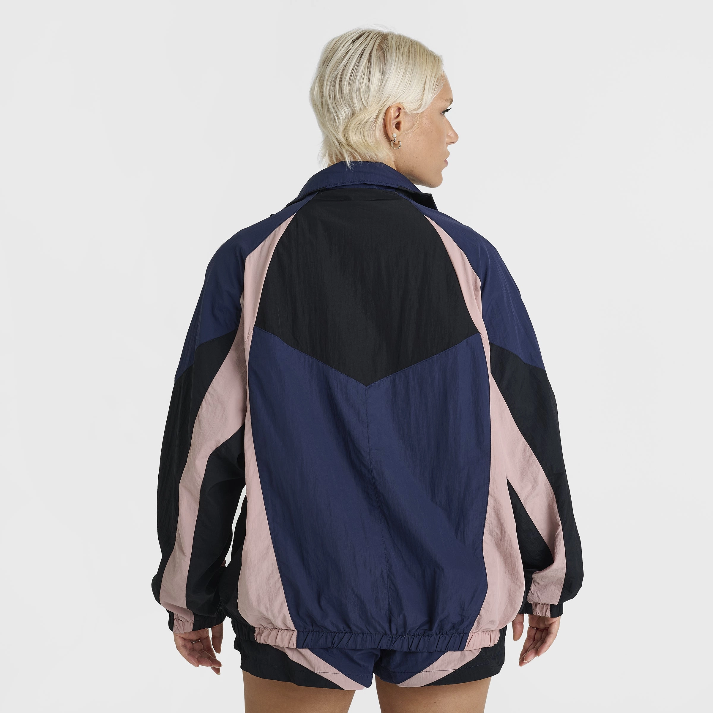Nike Sportswear Women's Oversized Track Jacket Midnight Navy / Black Quilted Insulation